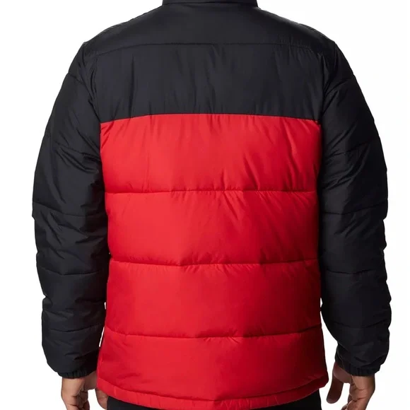 Columbia Men's Red Pike Lake Water Resistant Puffer Zipper Jacket Size M